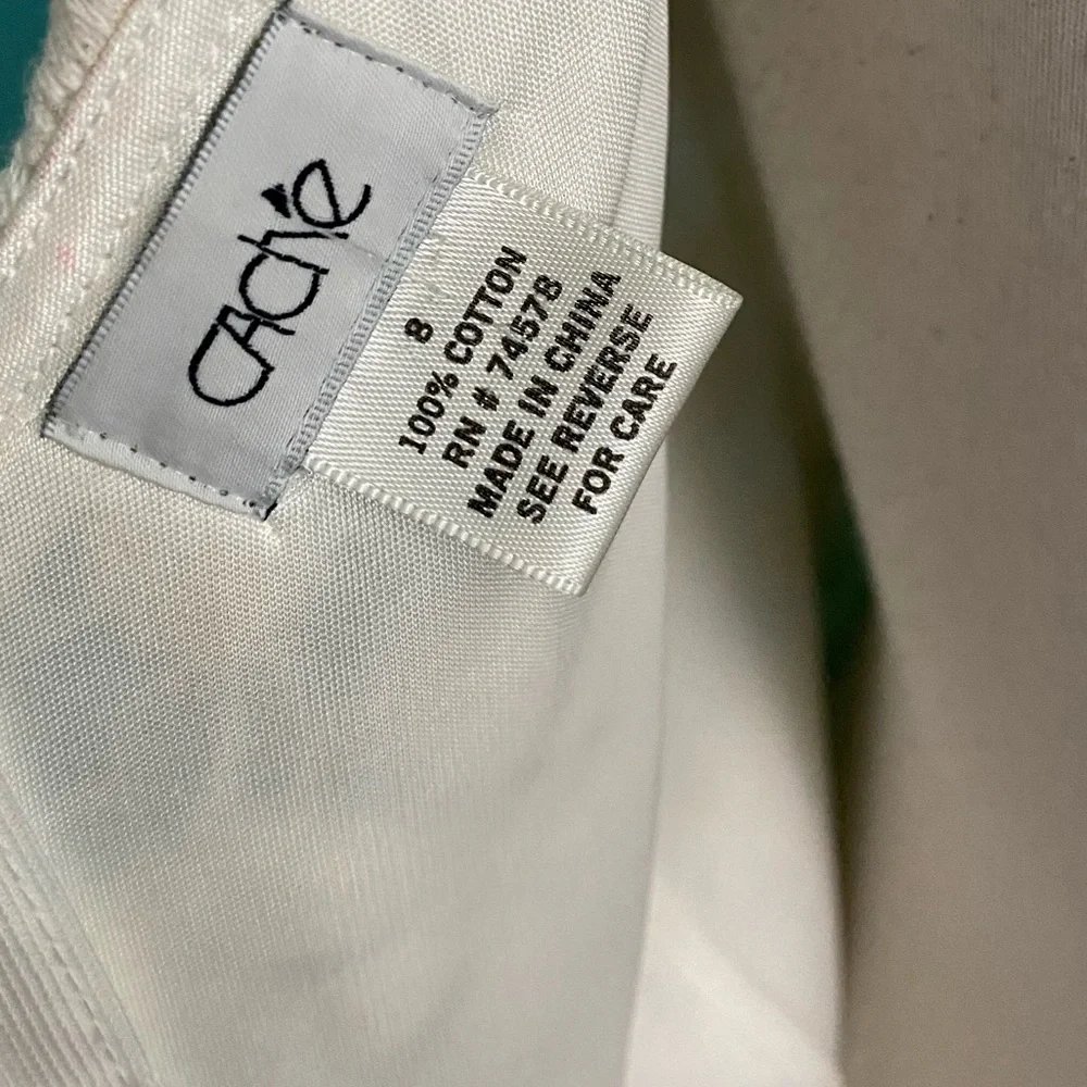 Cache white gold  floral crochet sz-8 - Picture 8 of 8